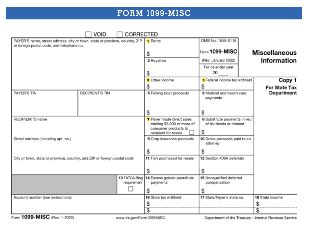 1099-MISC tax form