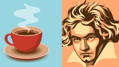 Beethoven with a cup of coffee (mashup)