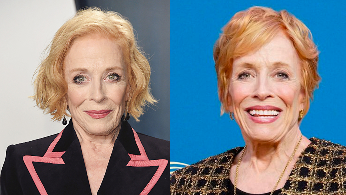 Actress Holland Taylor before and after changing hairstyle