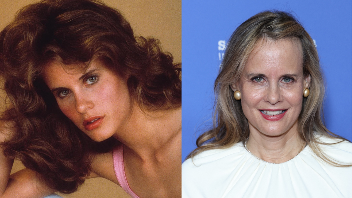 Side-by-side of actress Lori Singer in the '80s and now