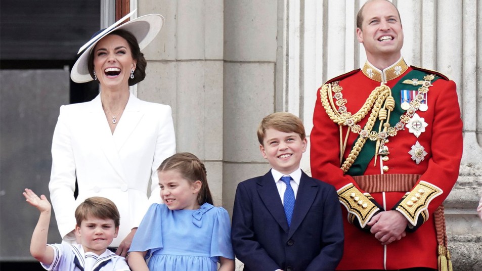 Prince William, Princess Kate, and their three children