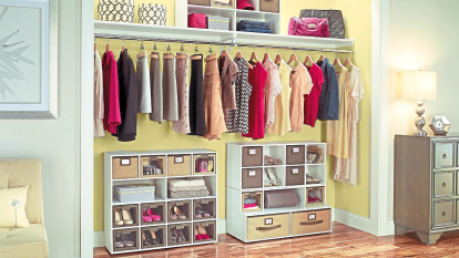 organized closet with no clutter