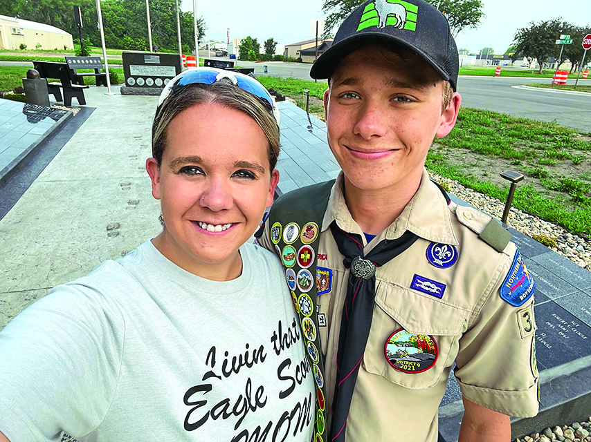 Dominique Claseman and his proud mom