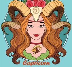 illustration of Capricorn zodiac symbol