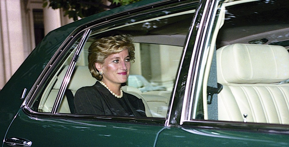 Diana, Princess of Wales leaves the Brazilian Ambassador's residence enroute to the White House 1996