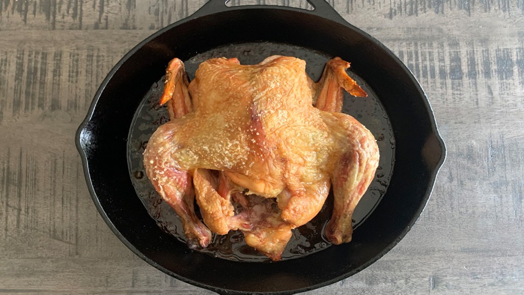 Cast iron skillet roast chicken recipe test