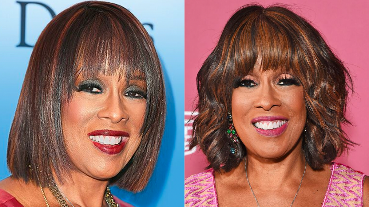 Side-by-side of TV host Gayle King