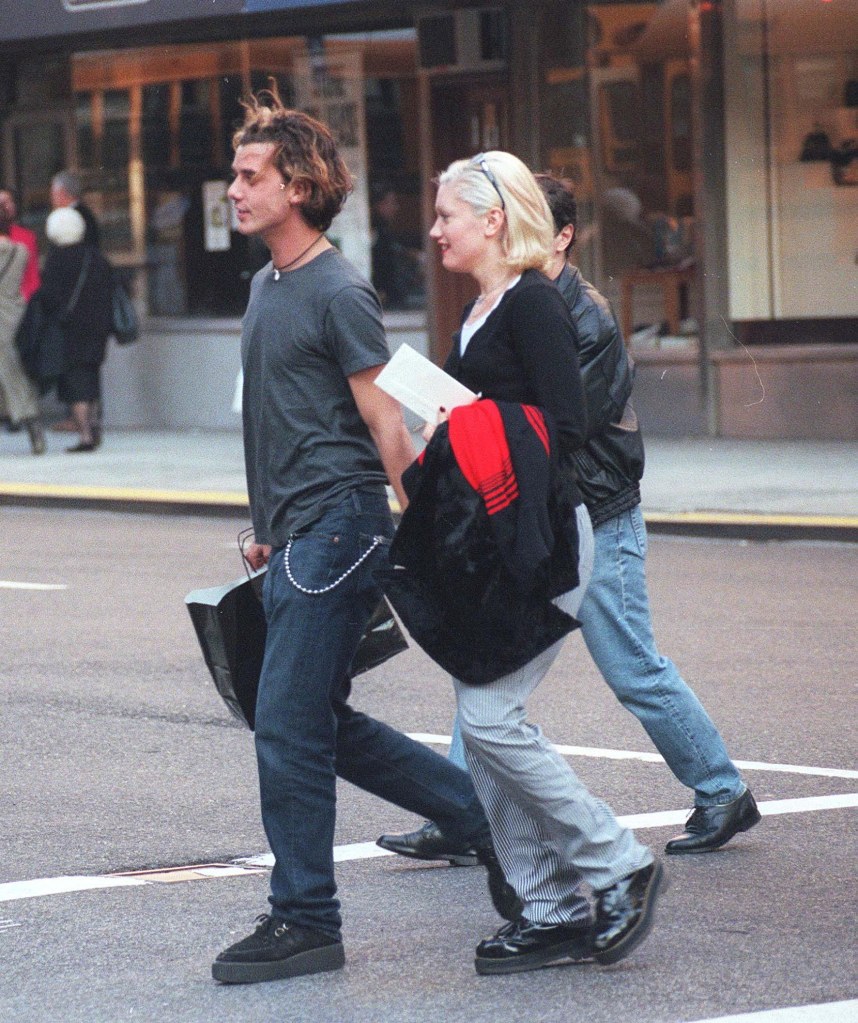 Musicians Gwen Stefani and Gavin Rossdale in platform boots