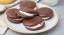 A plate of moon pies as part of a recipe guide for making them from scratch