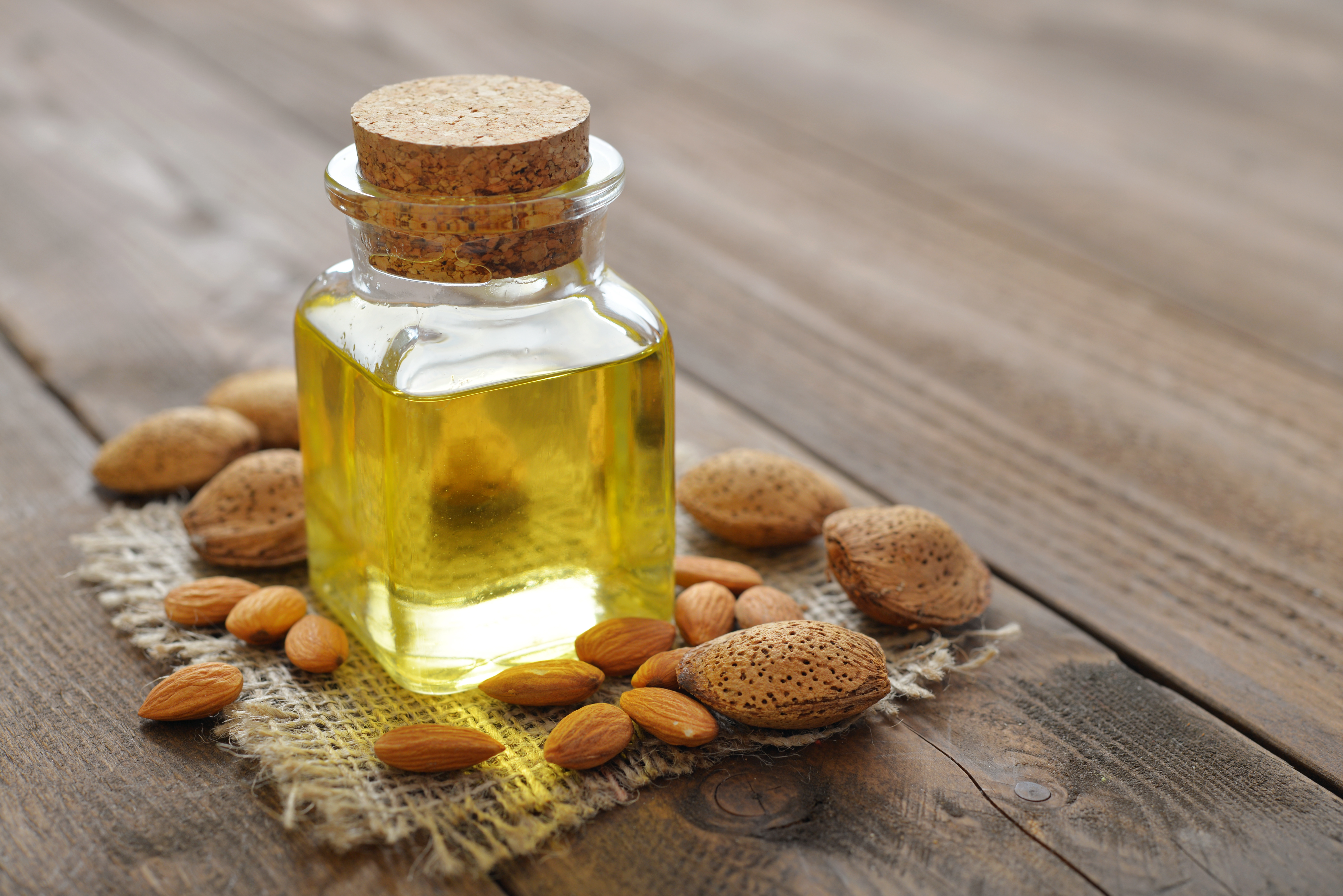 Bottle of almond oil