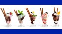5 different ice cream sundaes