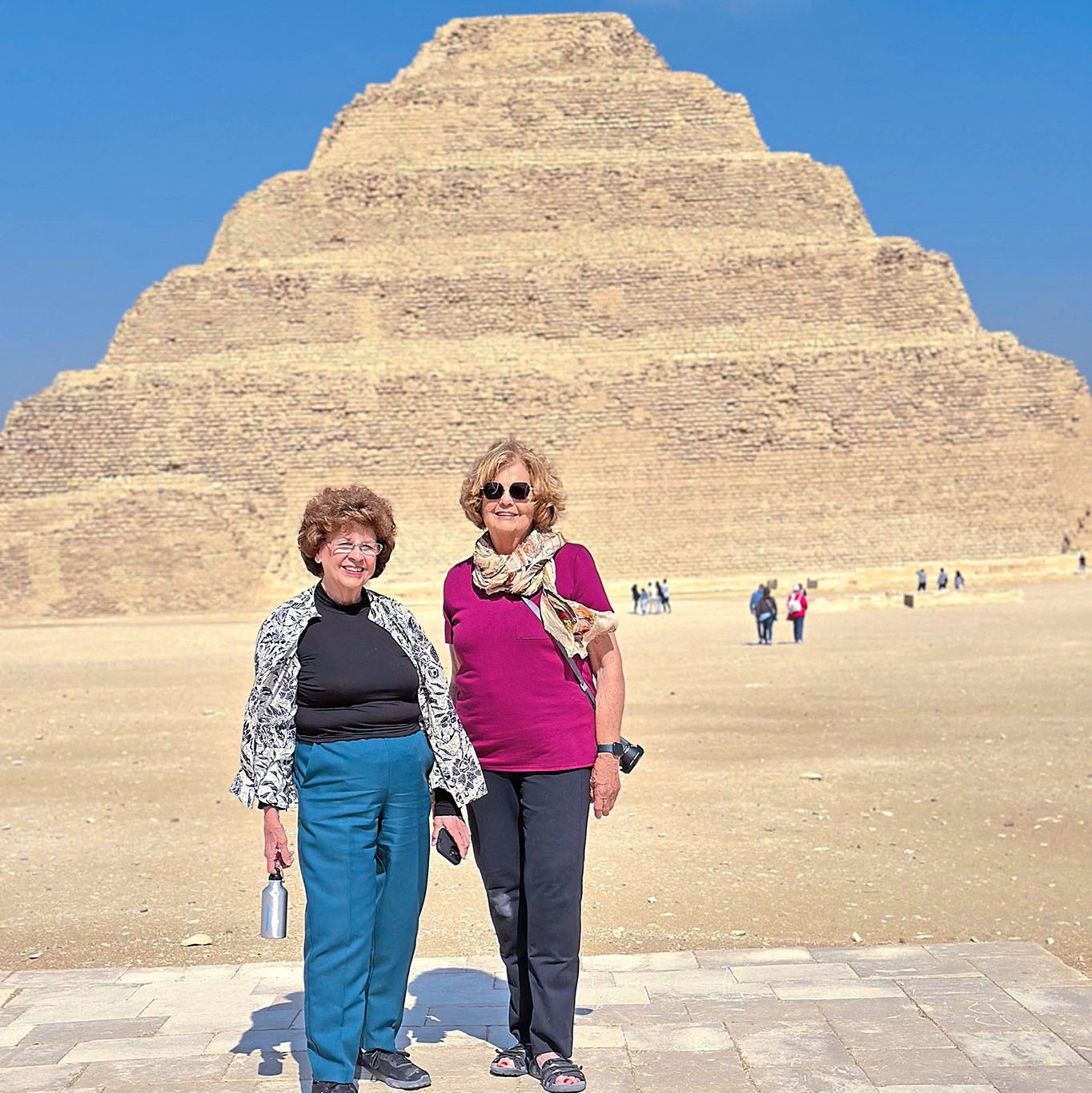 Senior travel buddies in Egypt.