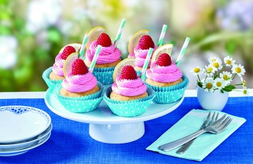 Fun Summer Dessert of Pink Lemonade Cupcakes