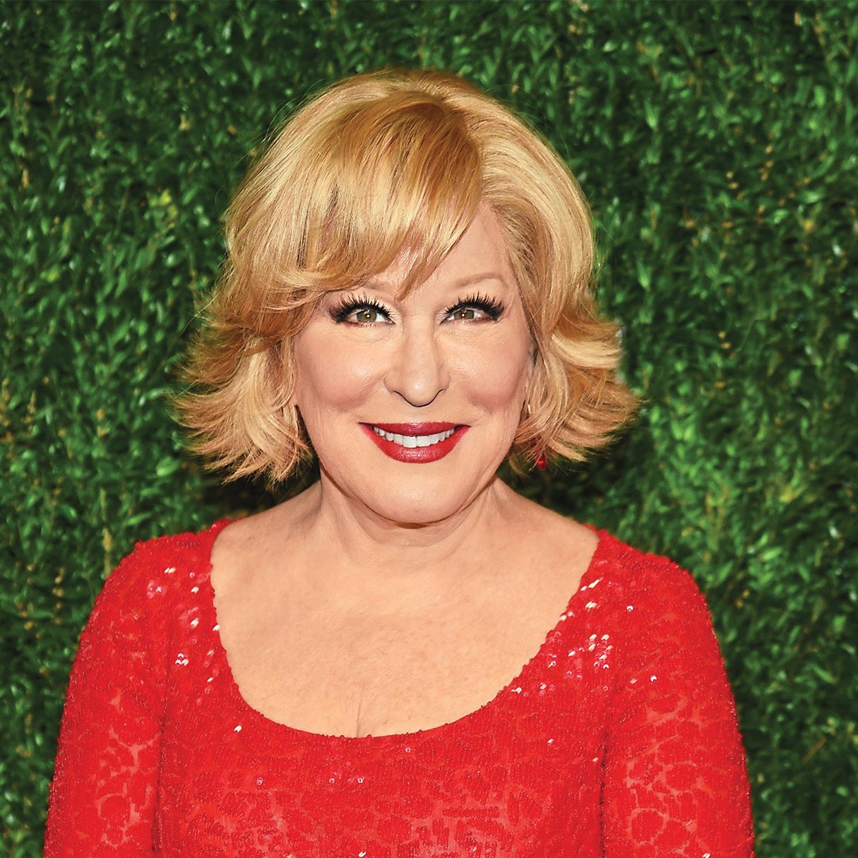 Bette Midler with a medium-length hairstyles