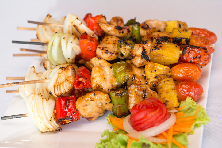 grilled jerk chicken kabob