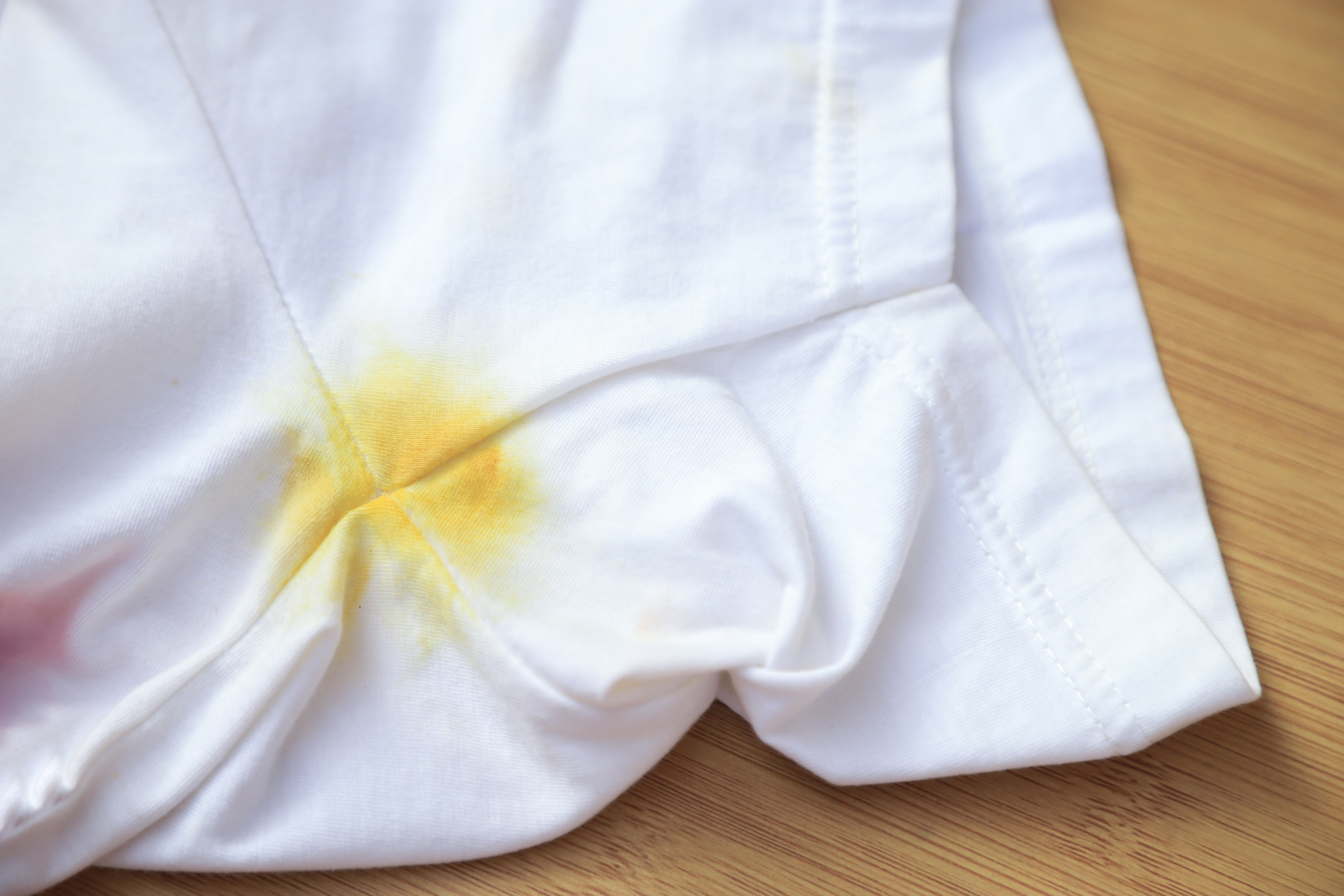 yellow deodorant underarm stain 