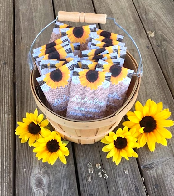 Seed Packet Favors for Sunflower Party