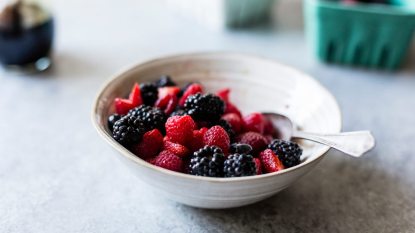 berries in a bowl, concept for one of the tips to reduce stroke risk