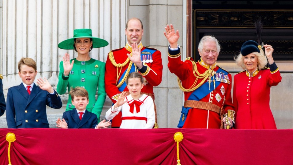 Prince Charles with three of his grandchildren, 2023