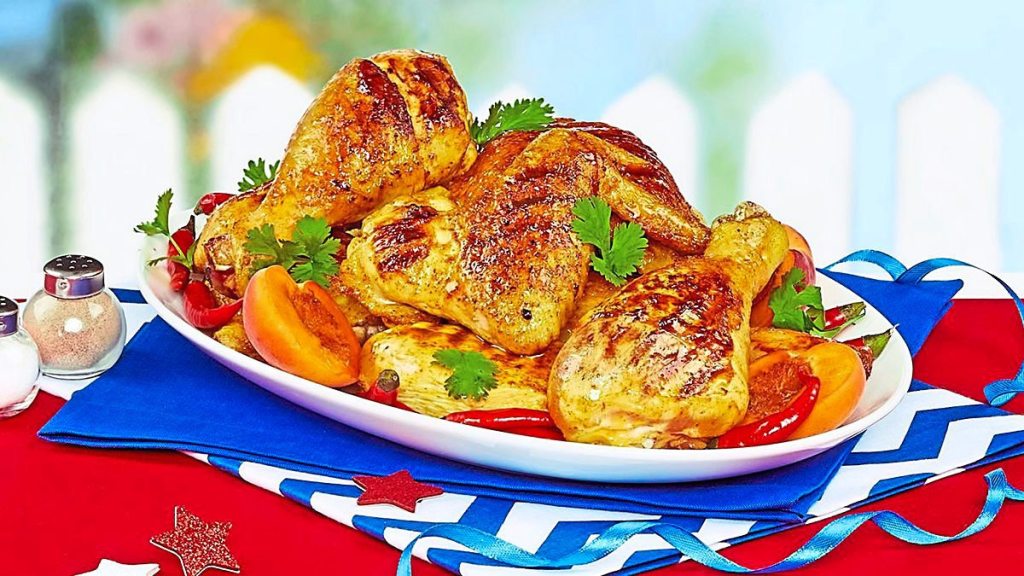Grilled Peach-Barbecue Chicken