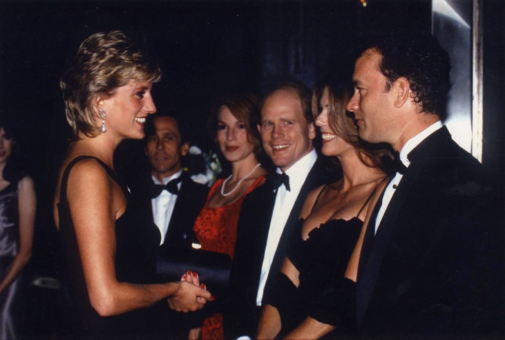 Princess Diana with Tom Hanks and Ron Howard, 1995