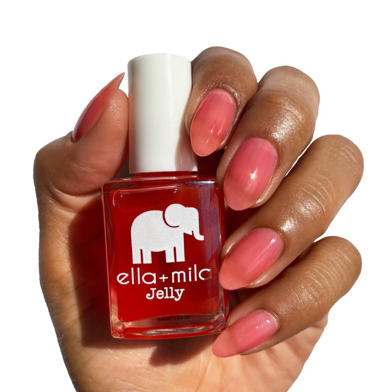 Ella + Mia Red jelly nails.