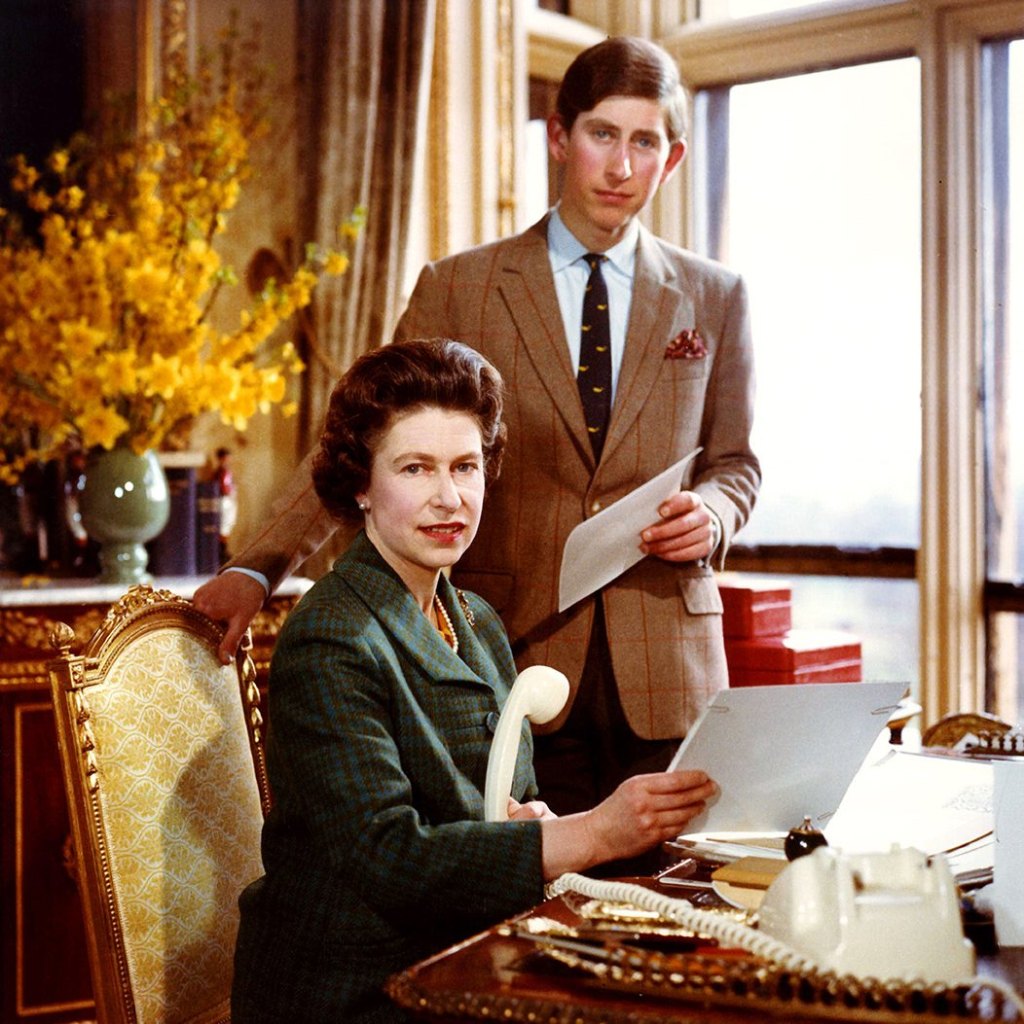 Queen Elizabeth II and Prince Charles, 1969