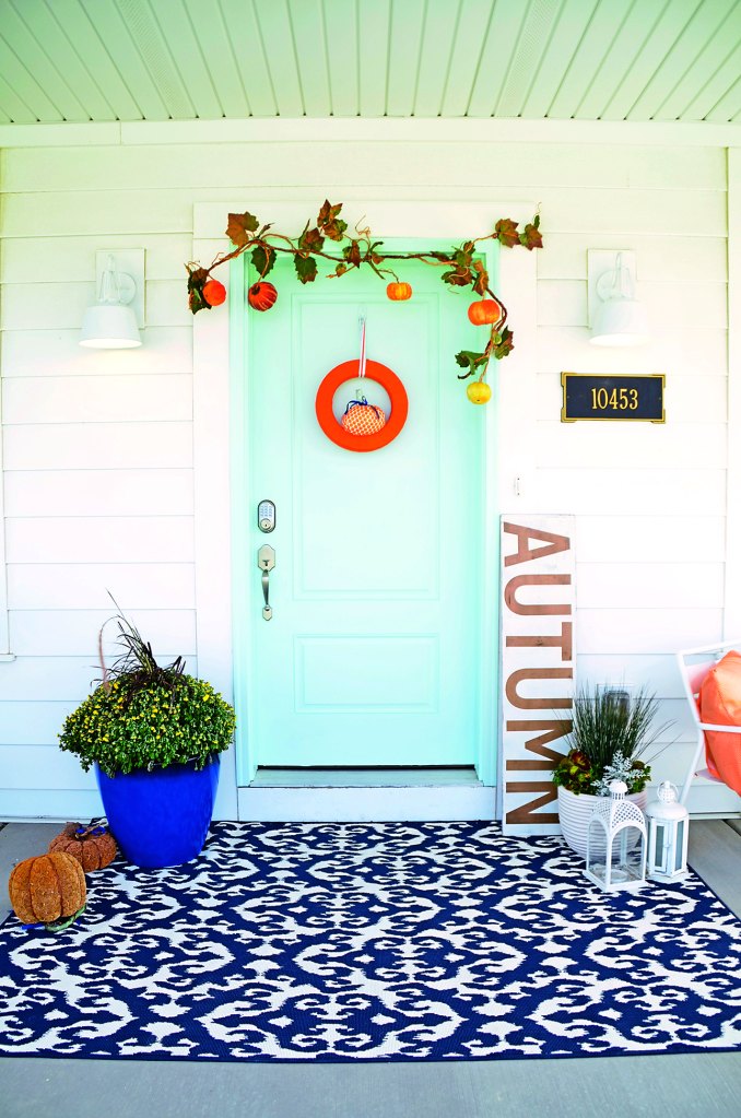 Halloween Door Ideas: Bright and Modern Look