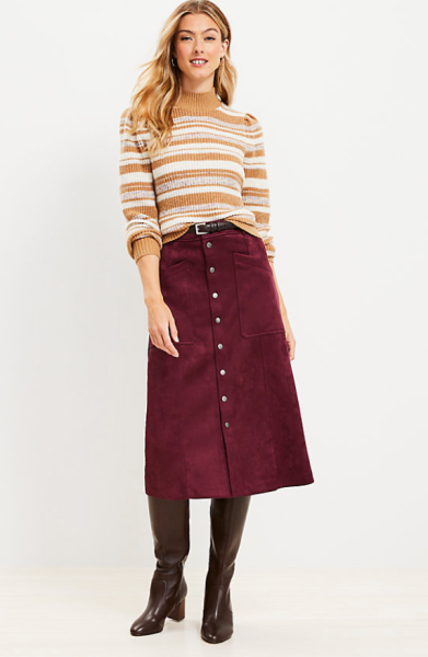 Faux-Suede-Moto-Midi-Pocket-Skirt