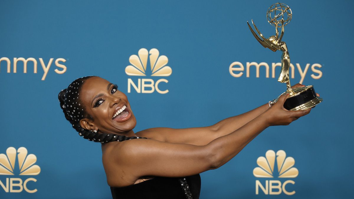 Sheryl Lee Ralph with her Emmy for Outstanding Supporting Actress in a Comedy Series, 2022