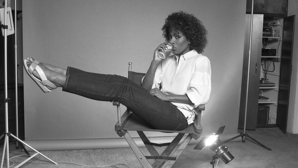 Sheryl Lee Ralph drinks a can of Sprite during a portrait session