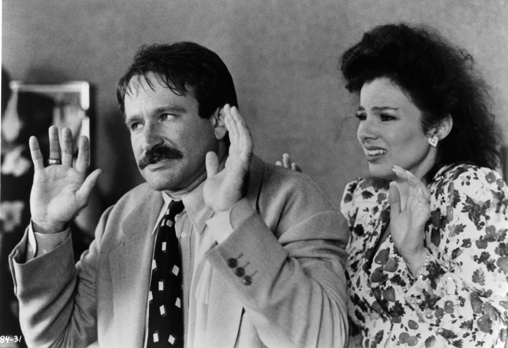 Robin Williams and Fran Drescher, 'Cadillac Man', 1990
