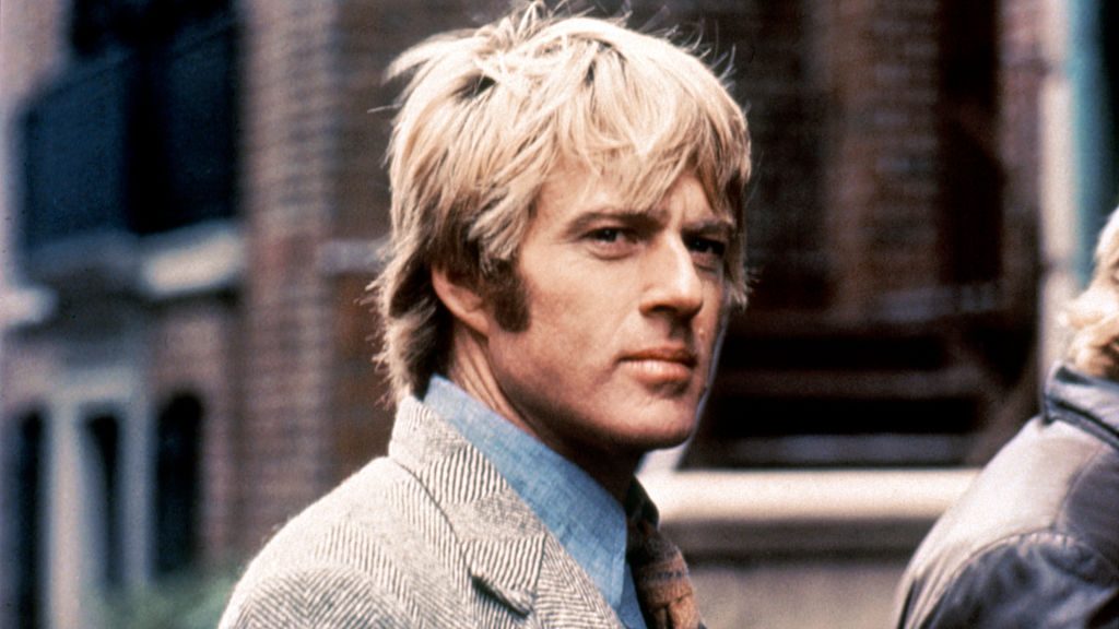 Robert Redford on the set of Three Days of the Condor