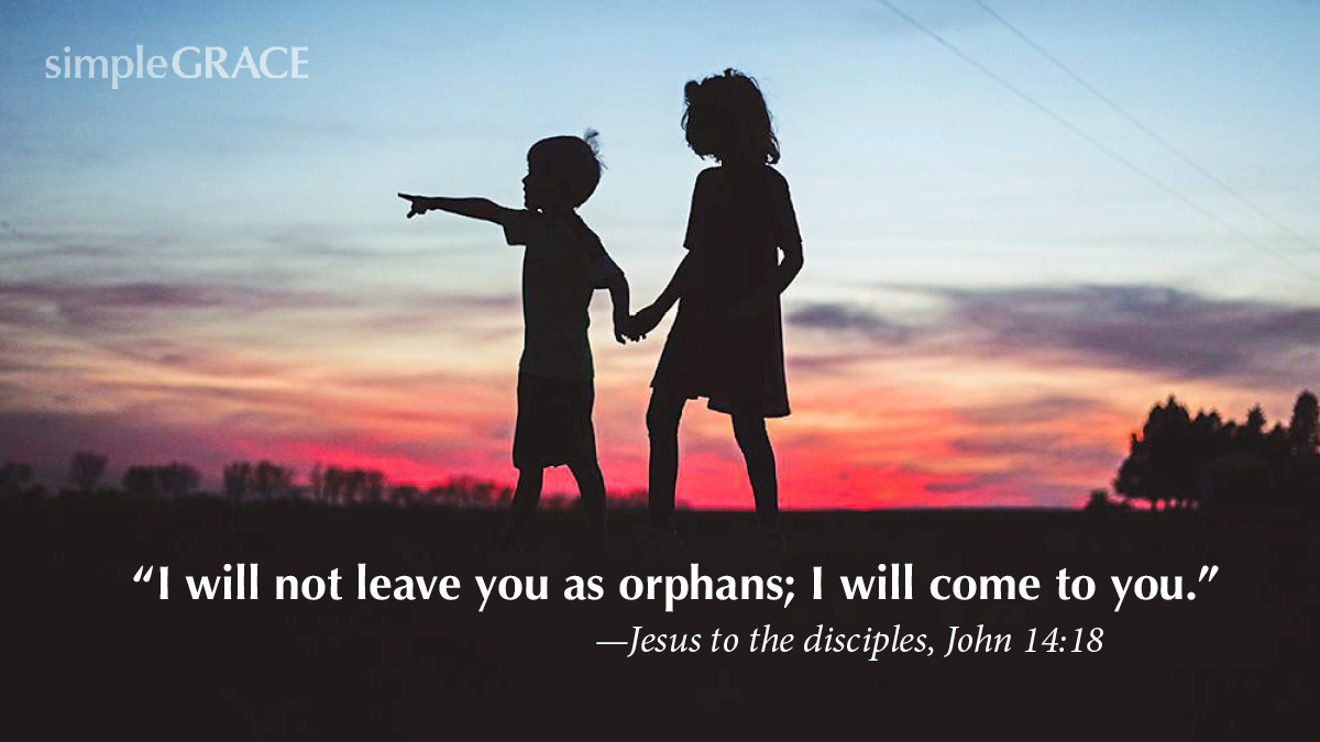 Two children pointing to the horizon and hoping for relief from loneliness