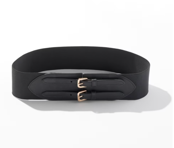 Wide-Two-Buckle-Stretch-Belt