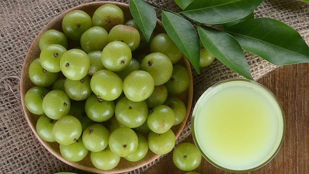 bowl of amla fruit, which you can add to drinks to lower cholesterol