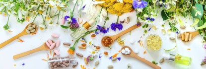 Homeopathy and dietary supplements from medicinal herbs.