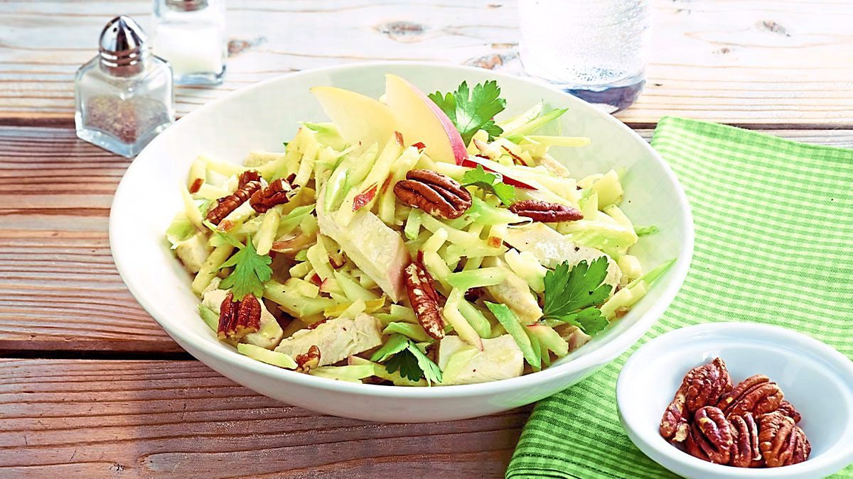 Healthy Rotisserie Chicken , Chicken Waldorf “Pasta” Salad