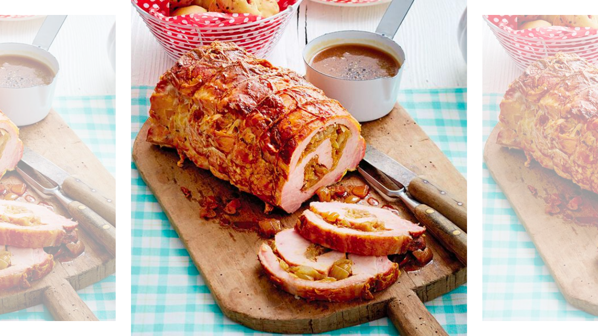 onion-stuffed pork roast