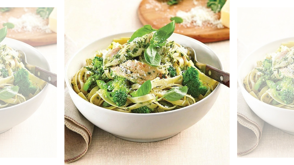 Fettuccine with Broccoli Pesto recipe