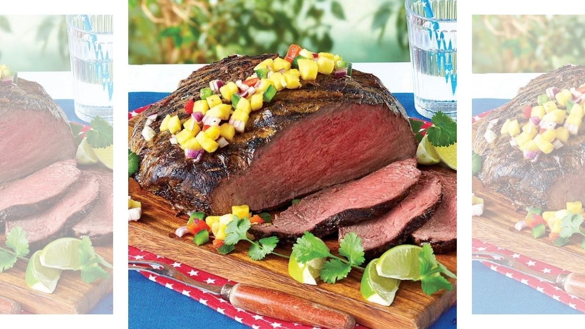 Grilled Sirloin with Pineapple Salsa recipe