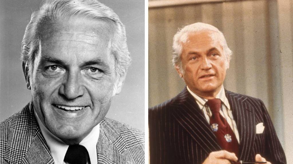 Mary Tyler Moore Cast: Ted Knight smiles in side by side pics