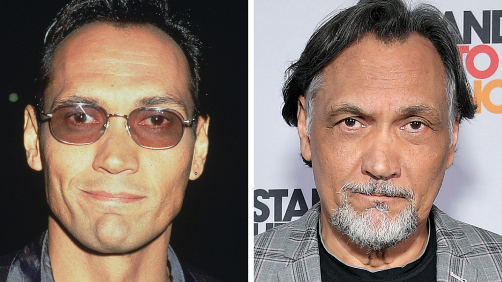 Jimmy Smits Left: 1998; Right: 2023 cast of LA Law