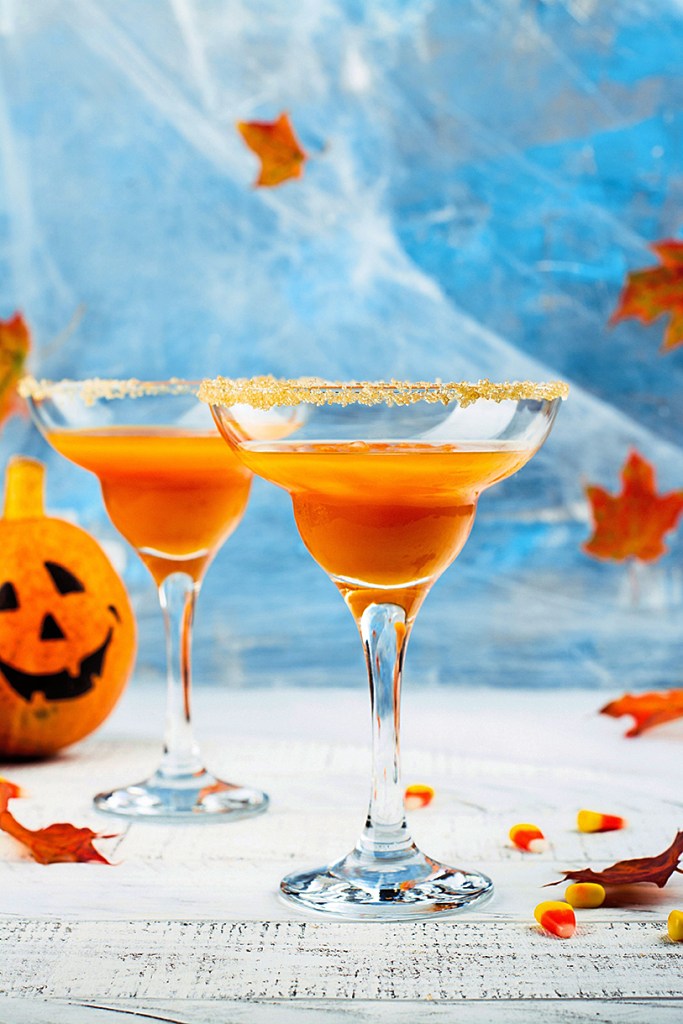 Adult Halloween Party: Festive Halloween Signature Pumpkin "Beer-tail" cocktail