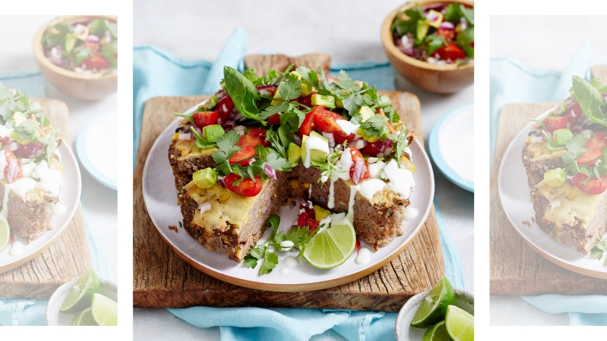 Fiesta Salad-Topped Meatloaf recipe