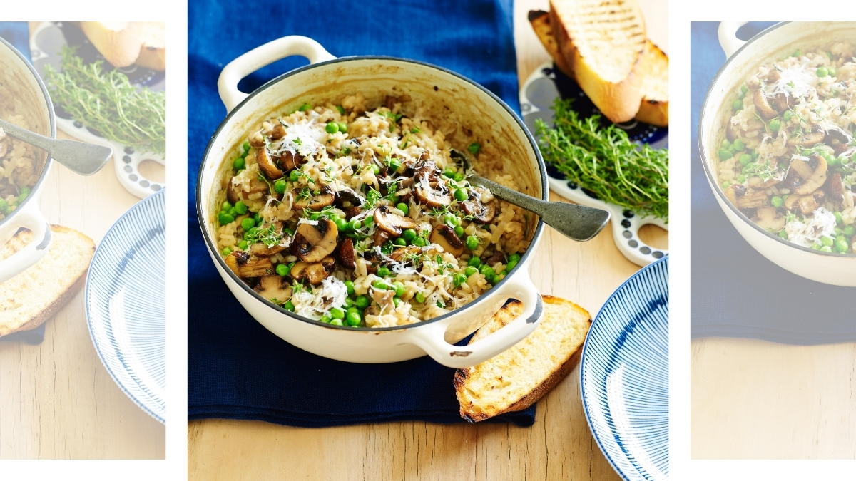Mushroom and Pea Risotto recipe
