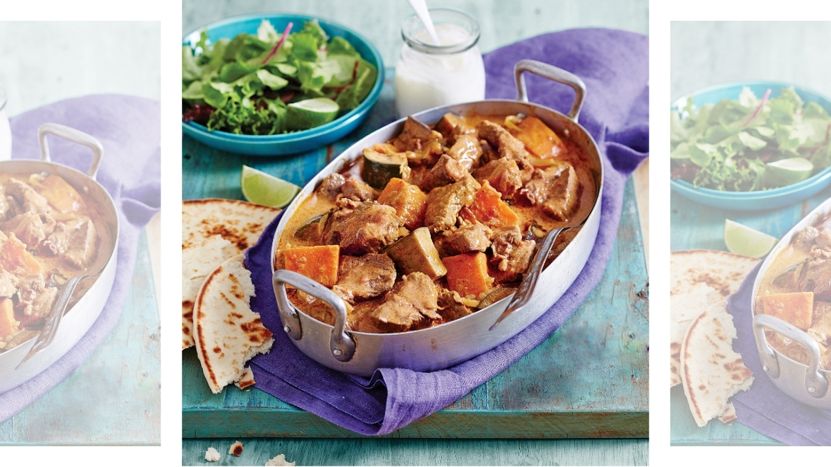 Beef, Mushroom & Sweet Potato Stew recipe
