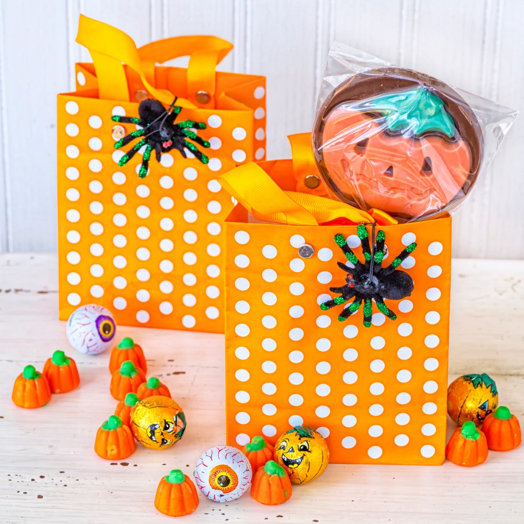Halloween Movie Night: Treat Bag Favors filled with candy