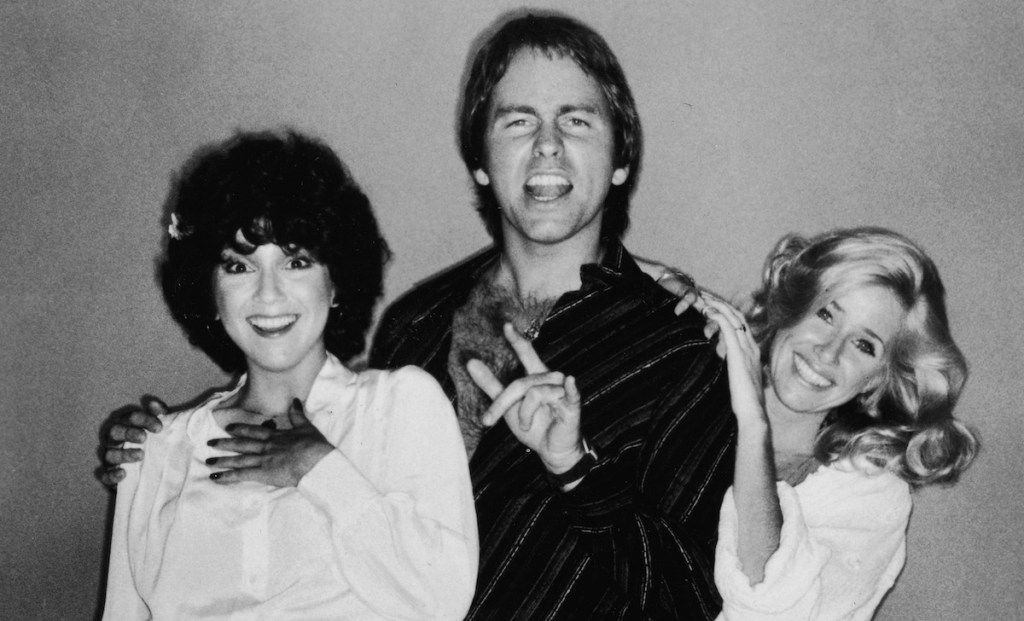 Joyce DeWitt, John Ritter and Suzanne Somers in promotional shot for 'Three's Company,' 1979