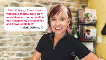 Photo of Maria DeRosa, who healed her aches and pains with marine collagen